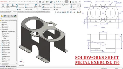 solidworks sheet metal tutorial youtube|solidworks sheet metal practice exercises.